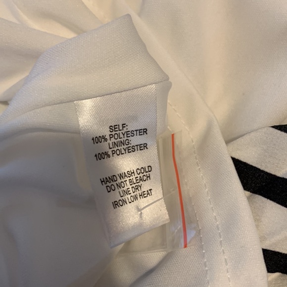 LuLu’s “Dance It Out” White Striped Pleated Halter Mini Shift Dress - Picture 9 of 12